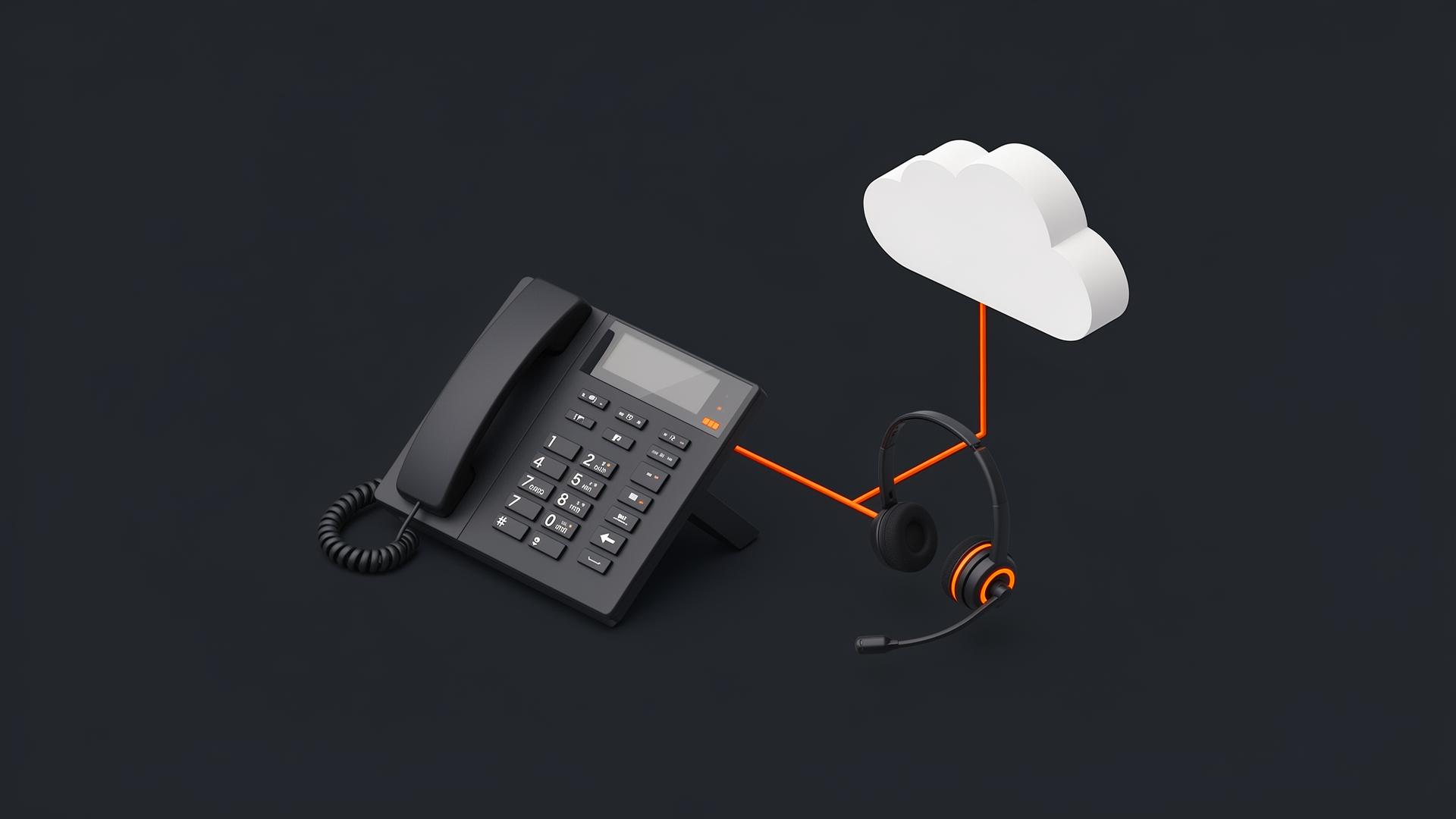 Business telephone systems illustration